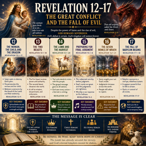 Revelation 12–17: The Great Conflict and the Fall of Evil