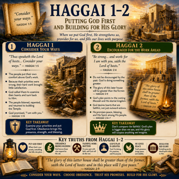 Haggai 1–2: Putting God First and Building for His Glory